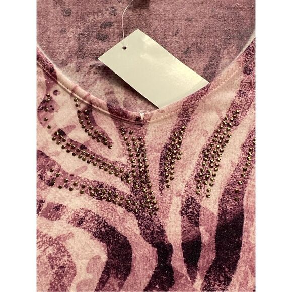 ONE WORLD MEDIUM Mid Sleeve Ombré Top - Picture 3 of 12